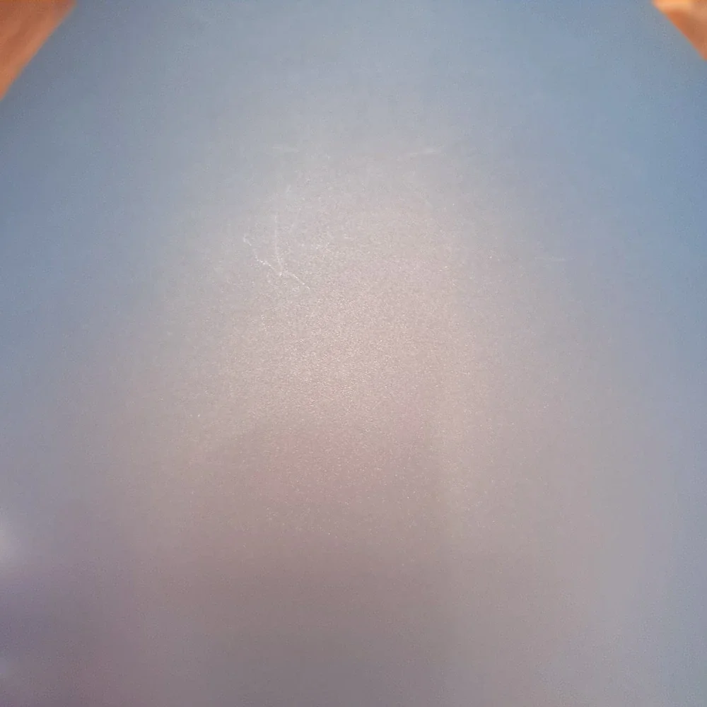 Emruss Blue Plastic Mixing Bowl Handle Pour Spout plastic Made USA frosted clear